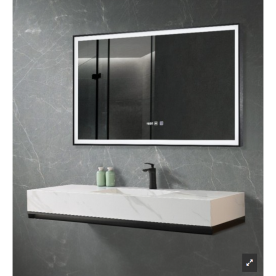 Καθρέπτης LED Με Κορνίζα Αλουμινίου 80x50εκ. MIROA SR-09.25.220.08.45